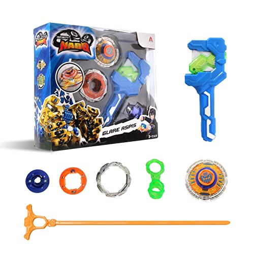 Infinity Nado Kreisel für Kinder Metall Spielzeug Jungen, Battle Tops Kreisel Launcher Spielzeug Jungen, Spinning Tops Jungen ab 5 Jahre, Infinity Nado Battle Buddha Blast Flame Spiel von INFINITY NADO