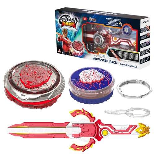 Infinity Nado Kreisel für Kinder Metall Spielzeug Jungen, Battle Tops Kreisel Launcher Spielzeug Jungen, Spinning Tops Jungen ab 5 6 7 8 9 10 11 12 Jahre, Advanced Pack - Blazing War Bear von Infinity Nado