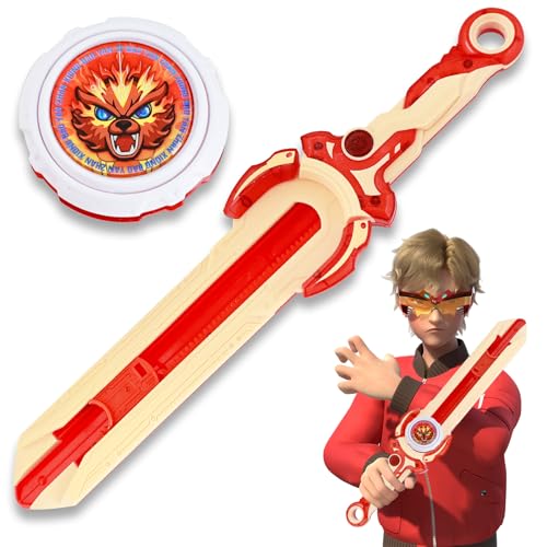 Infinity Nado Kreisel für Kinder Metall Spielzeug Jungen, Battle Tops Kreisel Launcher Spielzeug Jungen, Spinning Tops Jungen ab 5 6 7 8 9 10 11 12 Jahre, Mini Sword Blazing War Bear von Infinity Nado