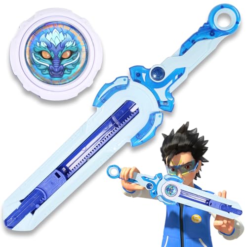 Infinity Nado Kreisel für Kinder Metall Spielzeug Jungen, Battle Tops Kreisel Launcher Spielzeug Jungen, Spinning Tops Jungen ab 5 6 7 8 9 10 11 12 Jahre, Mini Sword Fury Wave Dragon von INFINITY NADO