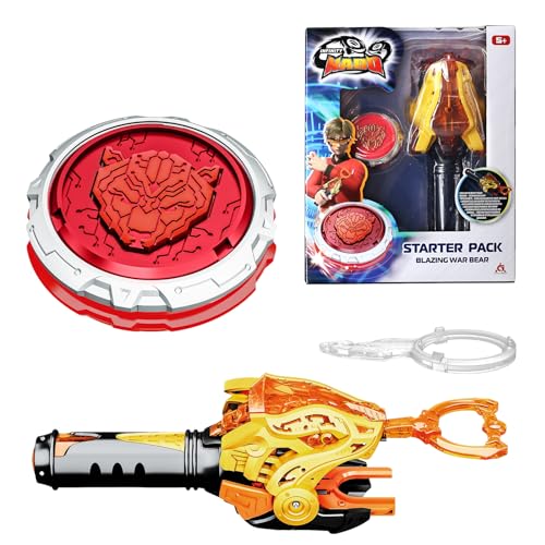 INFINITY NADO Kreisel für Kinder Metall Spielzeug Jungen, Battle Tops Kreisel Launcher Spielzeug, Spinning Tops Jungen ab 5 6 7 8 9 10 11 12 Jahre, Starter Pack Blazing War Bear von INFINITY NADO