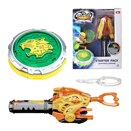 Infinity Nado Kreisel für Kinder Metall Spielzeug Jungen, Battle Tops Kreisel Launcher Spielzeug Jungen, Spinning Tops Jungen ab 5 6 7 8 9 10 11 12 Jahre, Starter Pack Lightning Leopard von Infinity Nado