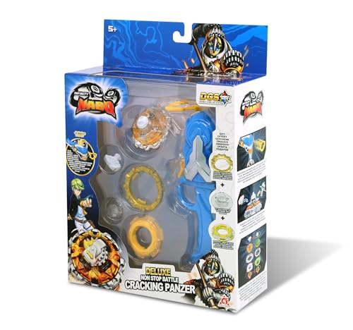 INFINITY NADO Kreisel für Kinder Metall Spielzeug Jungen, Battle Tops Kreisel Launcher Spielzeug Jungen, Spinning Tops Jungen ab 5 Jahre, Non-Stop Battle Deluxe Cracking Panzer von INFINITY NADO