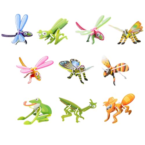 Injuv 3D-Papierpuzzle für Kinder,3D-Tierpuzzle für Kinder - 3D-Puzzlespielzeug | Mint-Aktivitäten für Kinder im Alter von 4–6 Jahren, Lernspielzeug, Lernspielzeug, Geschenk zum Geburtstag von Injuv
