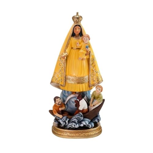 Inmaculada Romero IR Figur der Jungfrau Caridad del Cobre 30 cm. Skulptur, Schutzpatron Kubas, gelber Harzmantel von Inmaculada Romero IR