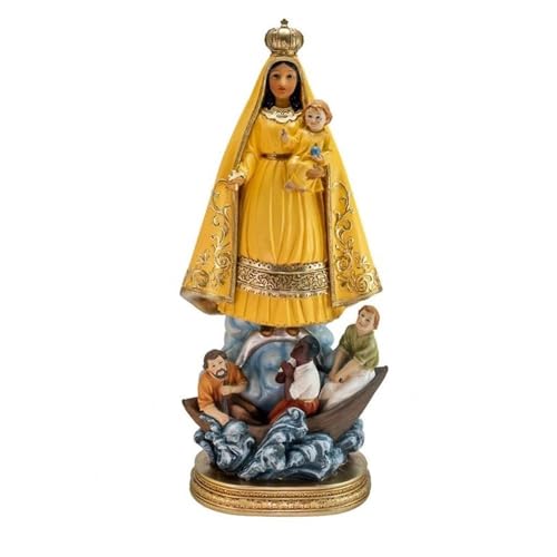 Inmaculada Romero IR Figur der Jungfrau Caridad del Cobre 40 cm. Skulptur, Schutzpatron Kubas, gelber Harzmantel von Inmaculada Romero IR