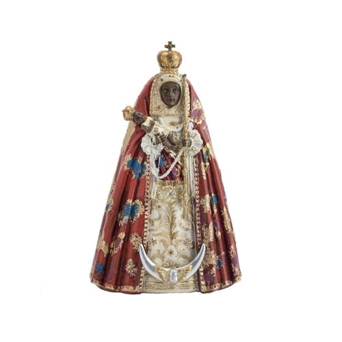 Inmaculada Romero IR Figur der Jungfrau von Candelaria 24 cm. Schutzpatronskulptur aus farbigem Harz der Kanarischen Inseln von Inmaculada Romero IR