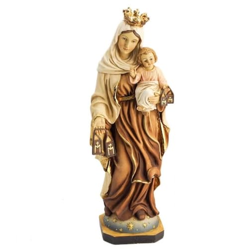 Inmaculada Romero IR Figur der Jungfrau von Carmen 30 cm. Schutzpatron-Skulptur von Matrosen, Sockelsterne, Harz von Inmaculada Romero IR