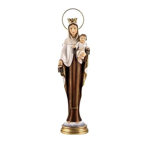 Inmaculada Romero IR Figur der Jungfrau von Carmen 30 cm. Schutzpatronskulptur aus Matrosenharz von Inmaculada Romero IR