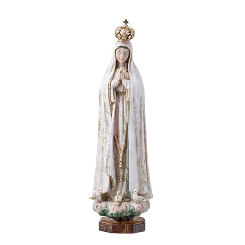 Inmaculada Romero IR Figur der Jungfrau von Fátima 30 cm. Details zum Sockel der Holzskulptur von Inmaculada Romero IR