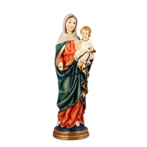 Inmaculada Romero IR Figur der Rosenkranzmadonna 41 cm. Patronatsskulptur der UME von Inmaculada Romero IR