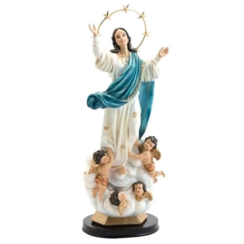 Inmaculada Romero IR Figur der Unbefleckten Empfängnis der Jungfrau 42 cm. Skulptur Engel Krone Metall von Inmaculada Romero IR