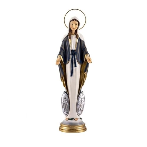 Inmaculada Romero IR Figur der Wundertätigen Jungfrau 30 cm. Skulptur Seite Medaillen Harz von Inmaculada Romero IR