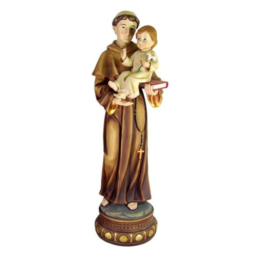 Inmaculada Romero IR Figur des Heiligen Antonius 60 cm. Harzbasis, Detail-Kinderbuch, Lissabon-Muster. Unisex. Länge (cm): 60. von Inmaculada Romero IR