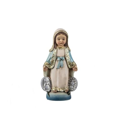 Inmaculada Romero IR Religiöse Figur der Wundertätigen Jungfrau 13 cm. Skulptur, Harz, farbige Seite, Medaillenstatue. von Inmaculada Romero IR