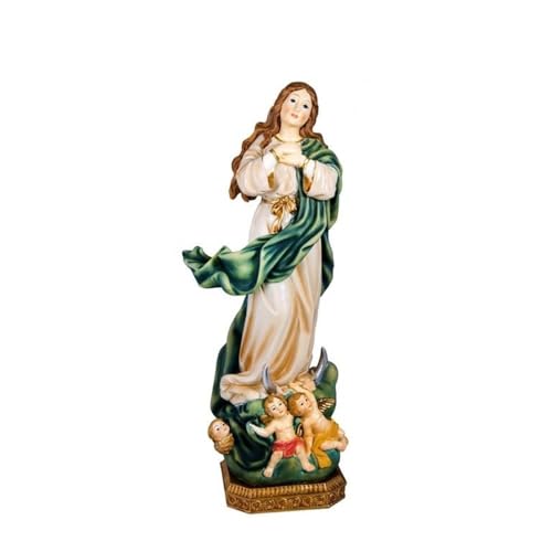 Inmaculada Romero IR Unbefleckte Jungfrauenfigur 30 cm. Skulptur Engel auf Harzbasis von Inmaculada Romero IR