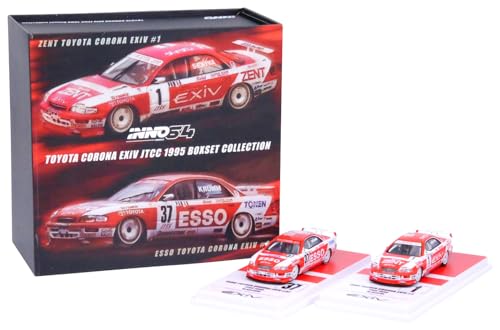 Inno Models Corona EXiV #1 Masanori Sekiya ZENT & Toyota Corona EXiV #37 Michael Krumm ESSO RHD Team Tom s Japanese Touring Championship 1995 2 Piece Collection 1/64 Diecast Car IN64-EXIV-TOMS95-BS von Inno Models