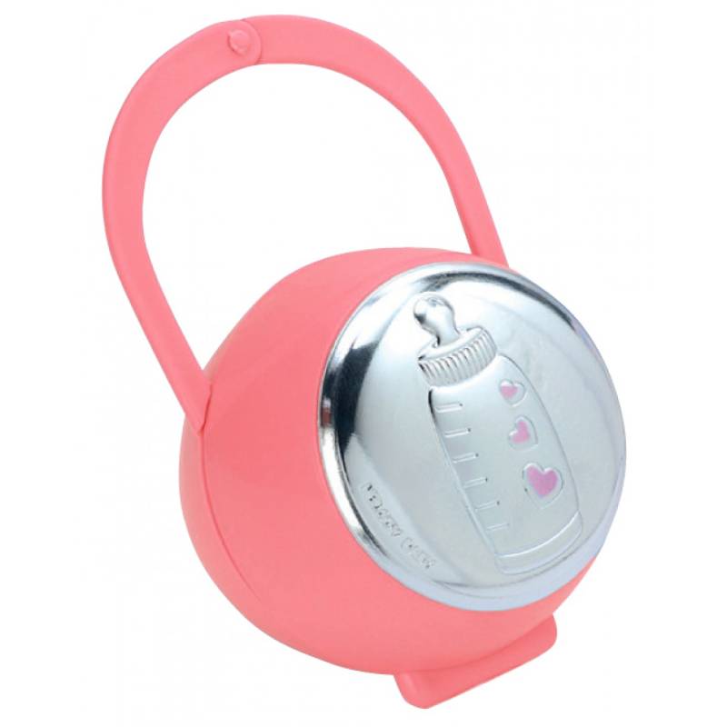 Schnullerhalter Innocenti Argenti Babyflasche Pink von Innocenti Argenti