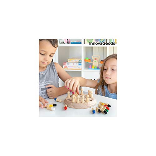 InnovaGoods IG815196 Memory-Schach aus Holz, Bunt von InnovaGoods