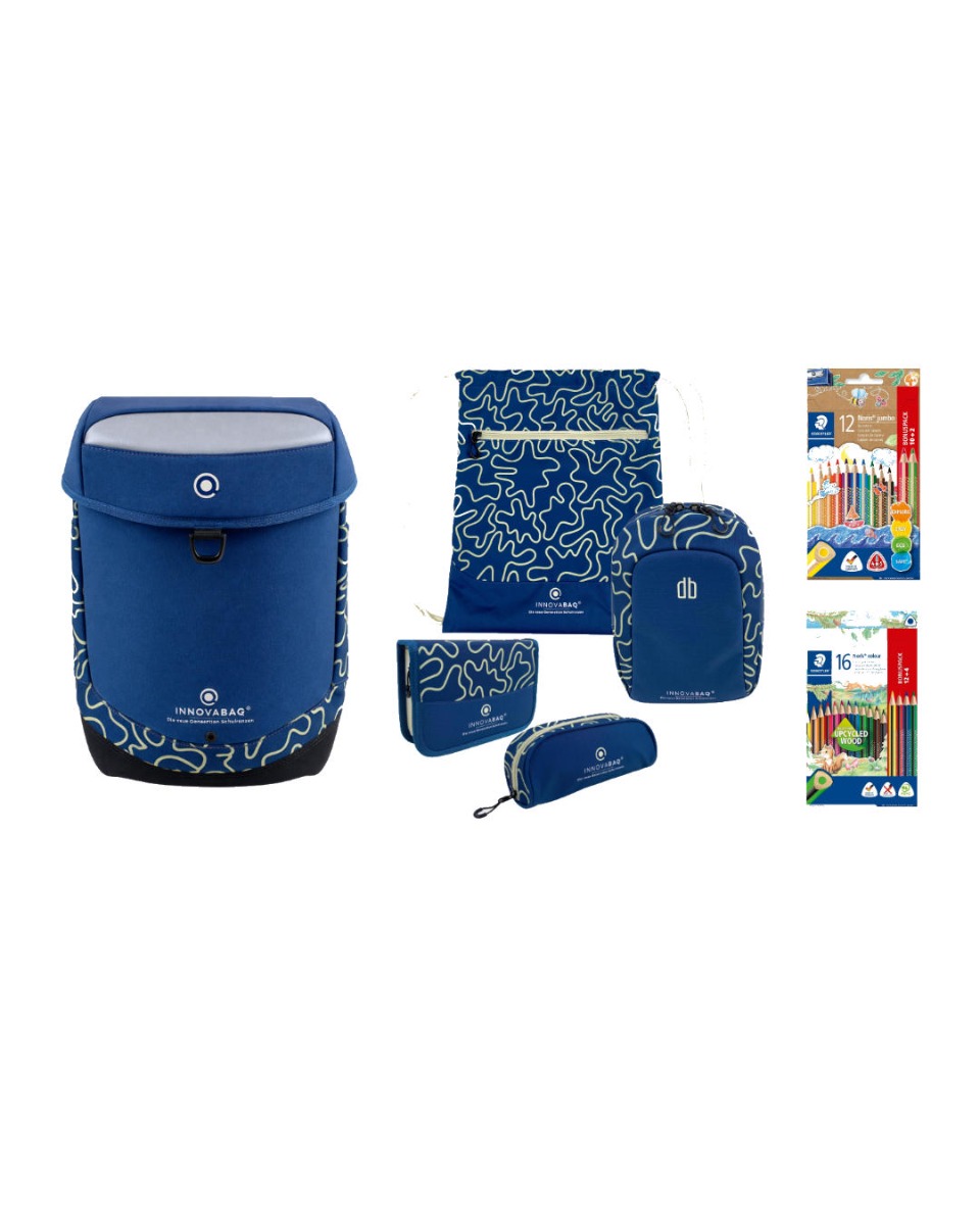 Innovabag Schulranzen Set Navy Crema 8tlg. Innovabag Schulranzen Set Navy Crema 8tlg. von Innovabag