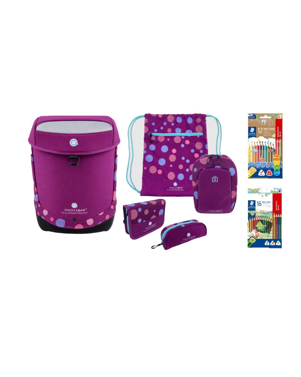 Innovabag Schulranzen Set Purple Bubbles 8tlg. Innovabag Schulranzen Set Purple Bubbles 8tlg. von Innovabag