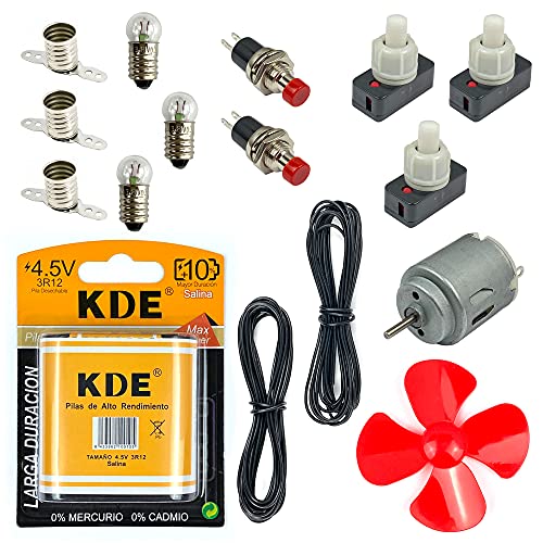 InputMakers – Mittelstufe Pädagogische Elektro Kit – Elektrobaukasten für Kinder, Elektro Baukasten, Kinder Electric, Elektromotor, dc Motor, Elektro Experimentierkasten, Easy Elektro Start von InputMakers