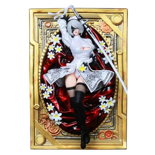 Insxuan 2Byorha Figur Rahmen 2B Statue Anime Figur Modell 2Byorha Figure 32cm No.2 Type B Figur Skulptur Sammlerstück Desktop Dekoration Geschenk von Insxuan