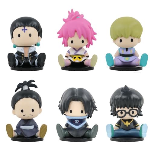 Insxuan 6pcs Killua Zoldyck Figuren Set Anime GON Freecss Statue Anime Minifiguren Stehende Figur Modell PVC Statue Ornamente Sammlung Geschenke für Fans von Insxuan