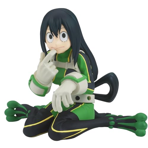 Insxuan Anime Asui Tsuyu Figuren 10cm Sitzfigur Sammelfigur Modell MHA Statue Geschenk für Fans und Liebhaber Anime Merch von Insxuan