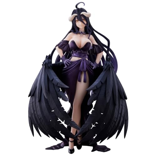 Insxuan Anime Figur Albedo Schwarz Kleid PVC Figur Sammlerstück Modell Charakter Statue Desktop Ornamente Figurine von Insxuan