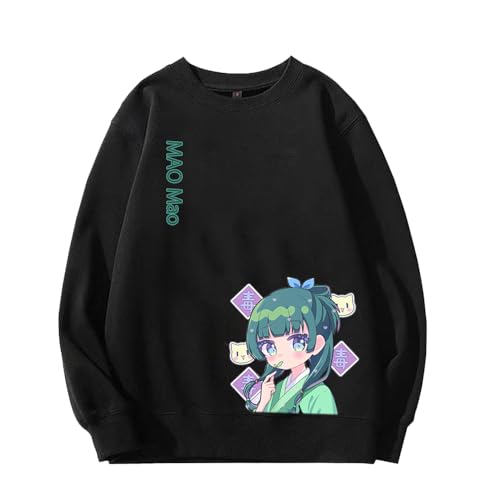 Insxuan Anime Sweatshirt Maomao Sweatshirt Jinshi Pullover Cosplay Long sleeve Strickjacke Manga Lässiges Langarm Rundhalspullover Manga Stil Sweatshirt 3D Cartoon Print Unisex Sudaderas von Insxuan