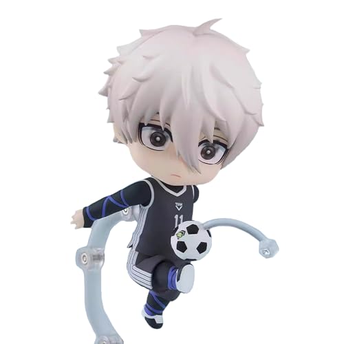 Insxuan BLUE LOCK Seishiro Nagi Anime Figur,Blue Lock Anime Seishiro Nagi Spielzeug Modell Statue Spielzeug für Kinder, Poseable mit austauschbaren Gesicht Artikulation Action Figur von Insxuan