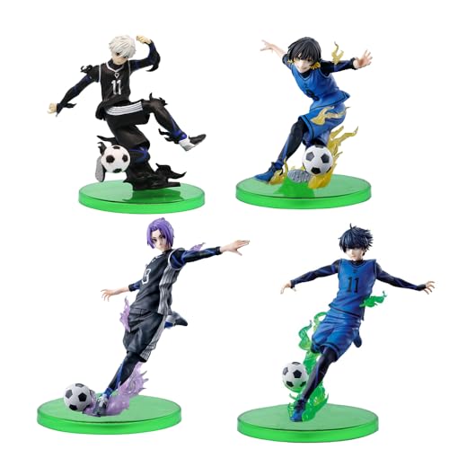 Insxuan Blue Lock Figuren Modell 14CM Isagi Yoichi Figurine Anime Statue Figure Seishiro Nagi ActionFigur Bachira Meguru REO Mikage Desktop Dekoration Sammlung von Insxuan