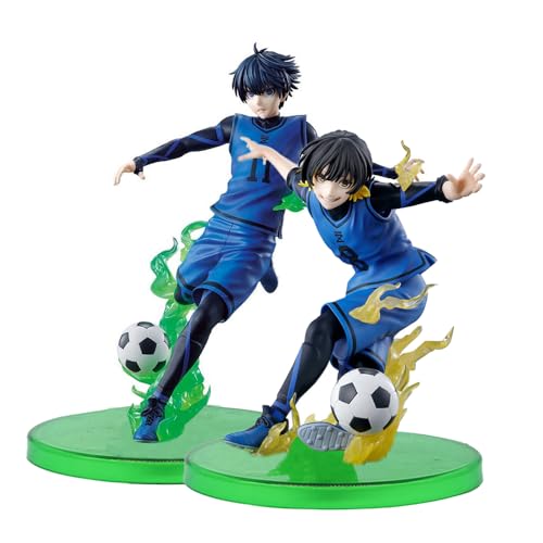 Insxuan Blue Lock Figuren Modell 14CM Isagi Yoichi Figurine Anime Statue Figure Seishiro Nagi ActionFigur Bachira Meguru REO Mikage Desktop Dekoration Sammlung von Insxuan