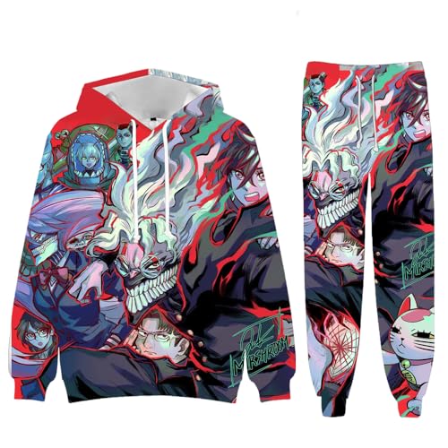 Insxuan DAN DA DAN Kapuzenpullover Hosen Sets Ayase Momo Kordelzug Kapuzenpullover und elastische Taille Hose Trainingsanzug 10 Stück Set Unisex Sweatshirt Hosen Sets Anime gedruckt Anzüge von Insxuan