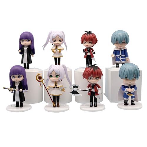 Insxuan Frieren Beyond Journey's End Figuren 8PCS 10CM Mini Anime Figuren Frieren Himmel Fern Stark Sammlerstücke Moddle Statue Anime Merch für Fans von Insxuan