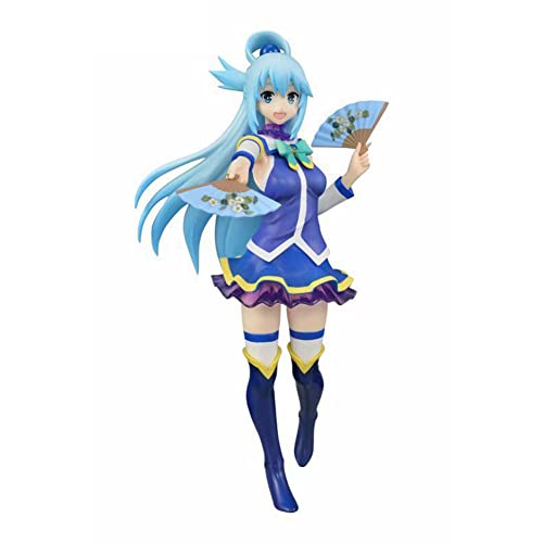 Insxuan Konosuba God's Blessing on This Wonderful World Figur, Aqua Anime Figuren,Anime Desktop Ornamente,Anime Modell Statue Aqua,PVC Action Figure,Geschenke für Anime Fans von Insxuan