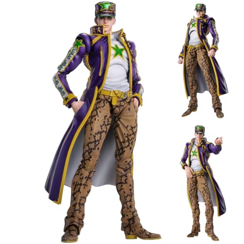 Insxuan Kujo Jotaro Anime Sammelfigur 17 cm Kujo Jotaro Bewegliche Actionfigur Anime-Charakter Modell Kujo Jotaro Artikulations Mobilität Poseable Sculpture Sammlerstück Figur von Insxuan