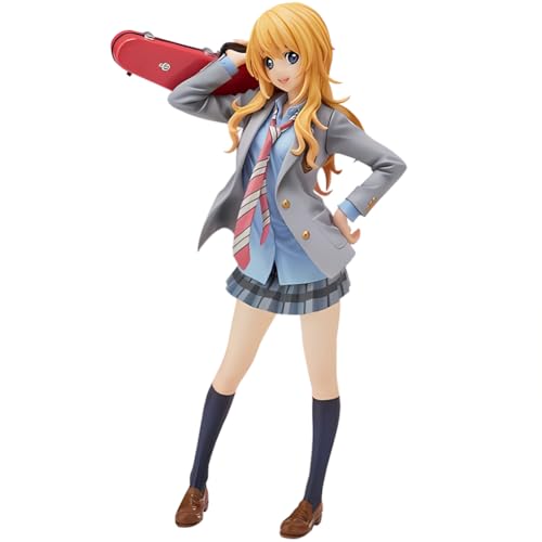 Insxuan Miyazono Kaori Figure Anime Actionfigur Niedliches Mädchen in Uniform Miyazono Kaori Stehzende Charakter Statue PVC Modell Dekoration Sammlerstück Geschenk für Anime Fans 20cm von Insxuan