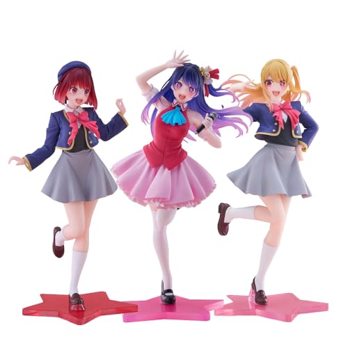 Insxuan Oshi no Ko Anime Figur- Hoshino Ai, Hoshino Rubi & Arima Kana Schuluniform Modelle,Oshi no Ko Sammlerfigur,Geschenkidee für Fans von Insxuan