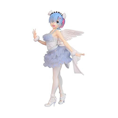 Insxuan Rem Ram Figurine Engel und Teufel Figuren Anime Merch Modell Sammlerstücke für Fans Rem Anime Modell Statue Ram Desktop Ornamente PVC Action Figure von Insxuan