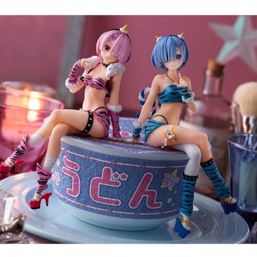 Insxuan Remu Ramu Figuren,REM Anime Figure,RAM Modell Statue,Remu PVC Action Figure,Ramu Desktop Ornamente Skulptur Geschenke für Anime Fans von Insxuan