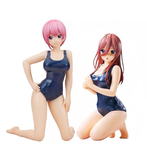 Insxuan The Quintessential Quintuplets Figuren, 2PCS Nakano Ichika und Nakano Miku Charakter Figuren Miku Ichika Badeanzüge Figur Modell Sammlerstück Statue Dekoration von Insxuan