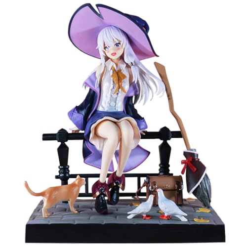 Insxuan Wandering Witch The Journey of Elaina Figur, 26cm Elaina Figur PVC Modell Exquisite Geburtstag Elaina Collection Sculpture Figurine von Insxuan