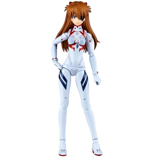 Insxuan Whisper of Flower Figur Set 16cm Asuka Langley Soryu und Mari Makinami Illustrious Weißes Kampfanzug Superbewegliche Wechselbare Zubehör Tischfigur Anime Sammlung Actionfigur von Insxuan