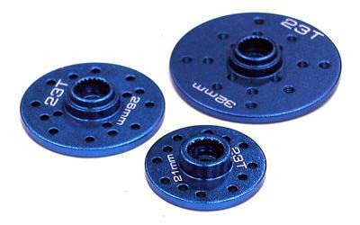 Integy RC Model Alloy Servo Horn Full Circle 21mm, 26mm & 32mm Set (3) for 23T Servo (r=8-13mm) von Integy