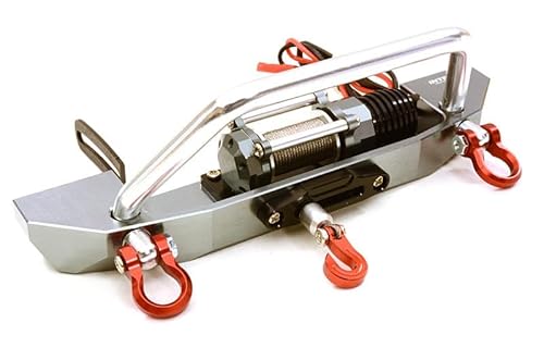 Integy RC Model Realistic High Torque Winch w/Scale Front Bumper for Axial 1/10 SCX10 II von Integy