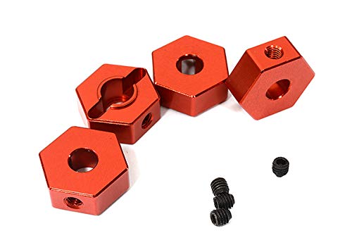 Integy RC Model C29090RED Billet gefrästes Rad Hex (4) für Arrma 1/10 Granit 4X4 3S BLX von Integy