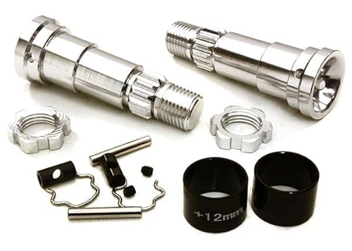 Integy RC Model CNC-Machined Aluminum +12mm EXT. Stub Axles Designed for C27070, C27071 & C27072 von Integy