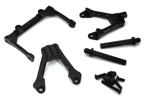 Integy RC Model CNC Machined Front Chassis Brace, Shock Tower & Body Post Kit for Axial SCX-10 von Integy